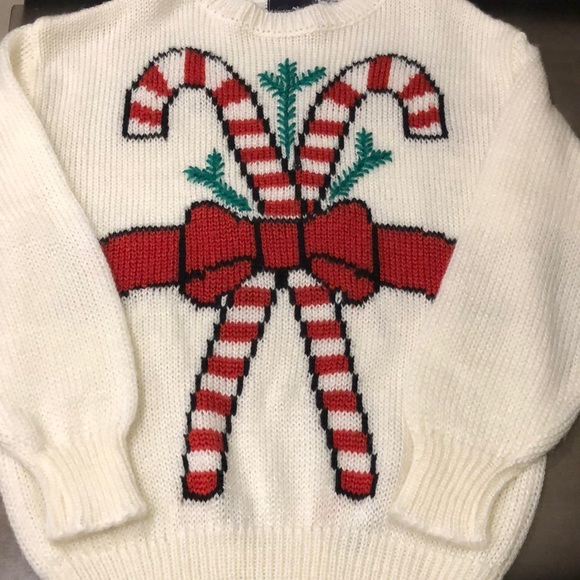 Hunters Run Oversized Candy Cane Holiday Sweater Size M - Picture 2 of 10